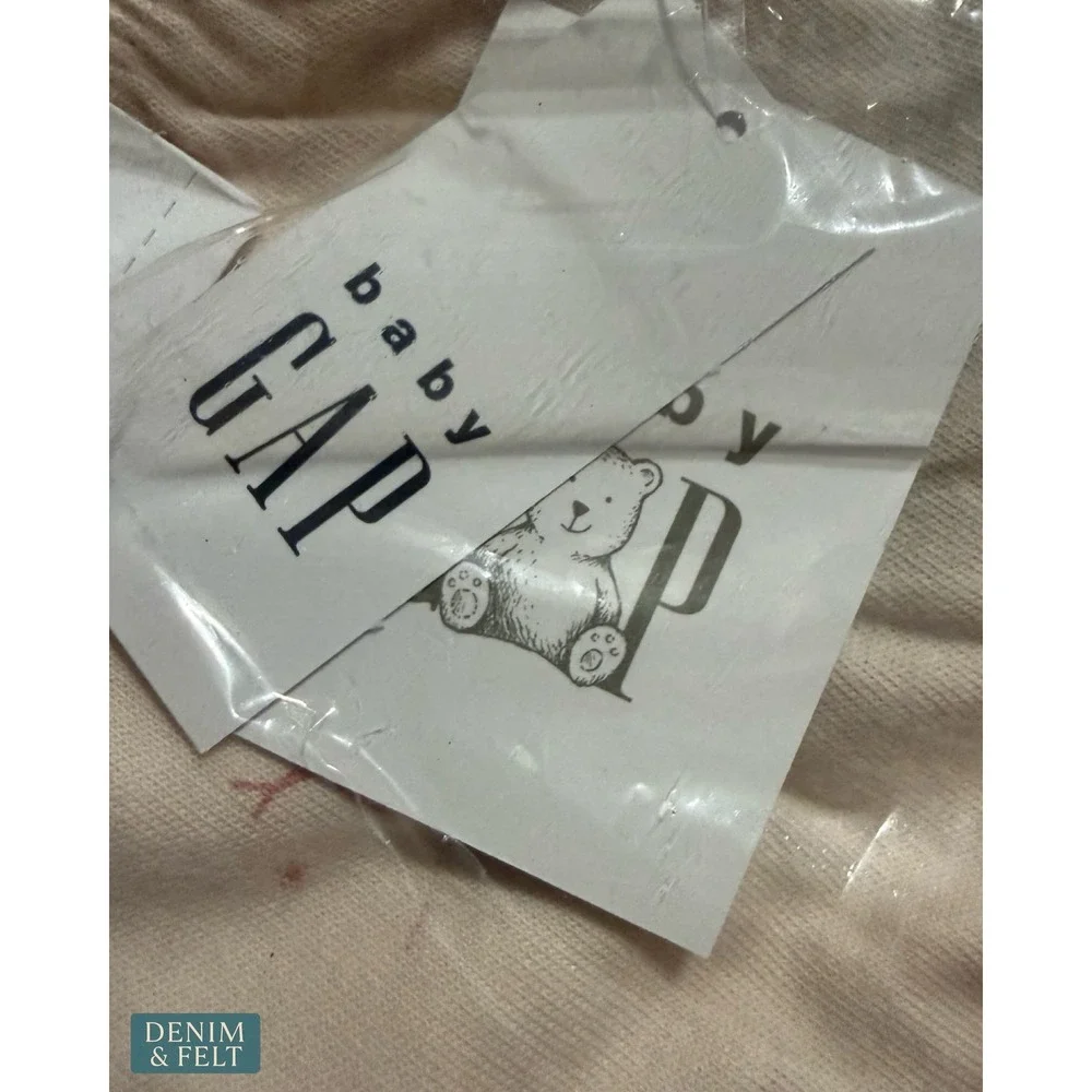 NEW Gap Baby Organic‎ Cotton Snowman Bodysuit Pajama Set Pink Winter Cozy 12-18M